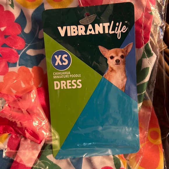 NWT Vibrant Life Bright Floral Dog Dress Size XS (up to 10 pounds) - Picture 4 of 9